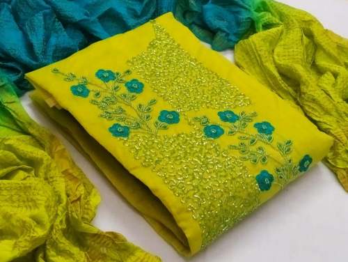 Cotton Hand Work Dress Material