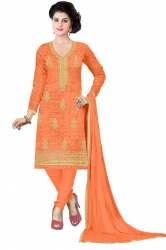 Embroidered Bombo Silk Dress Material