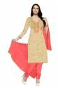 Fancy Chanderi Embroidered Dress Material thumb 1