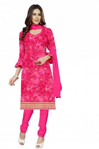 Girls Satin Printed Unstitched Material