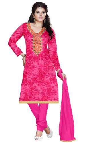 Neck Embroidered Satin Printed Material