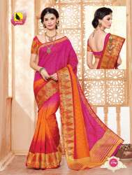 designer printed silk saree
