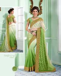 Indian style chanderi silk saree