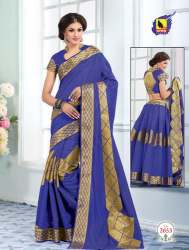 Stylish golden border designer saree
