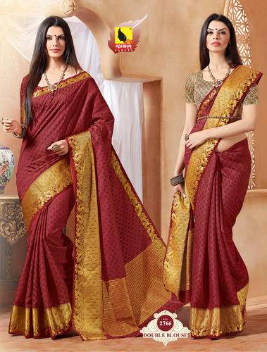 trendy look silk saree by Ashika Textile india Pvt Ltd