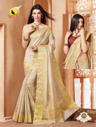 Tussar silk Stylish border saree
