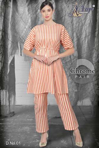 CHROME kurta and plazzo 2 piece pair by Arya Dress Maker