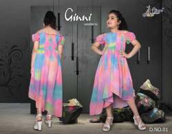 Ginni  Georgette Digital Printed in Kid's Wear. 