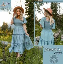 Nawab New Designer Rayon Western Wear.