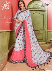Priyan Cotton Digital And Embroidery work Saree.