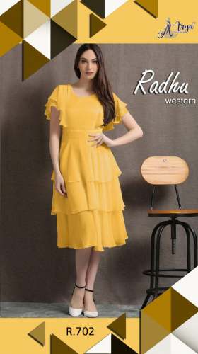 Radhu Unique Fox Georgette Western Wear.