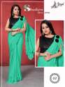 Shudhira Lycra Flower buta Designer Saree. thumb 2
