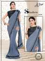 Shudhira Lycra Flower buta Designer Saree. thumb 4