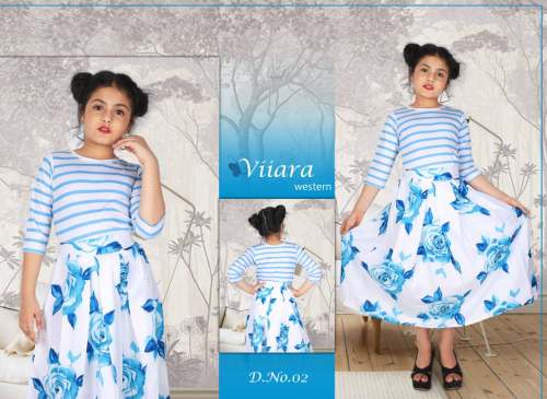 Viiara printed Top and Skirt Children wear. 