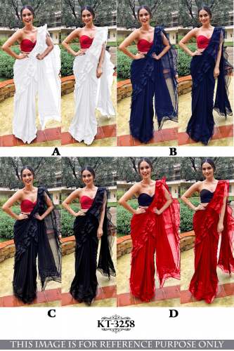 Plain Saree - KT 3258