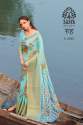 beautifully designed  linen Sarees thumb 2