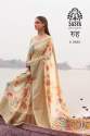 beautifully designed  linen Sarees thumb 3