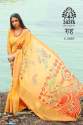 beautifully designed  linen Sarees thumb 6