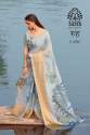 beautifully designed  linen Sarees thumb 7