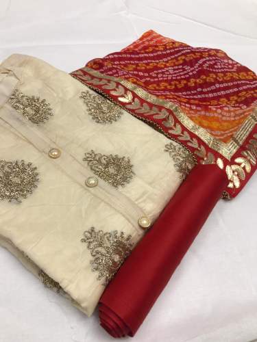 Fancy Chanderi Dress Material