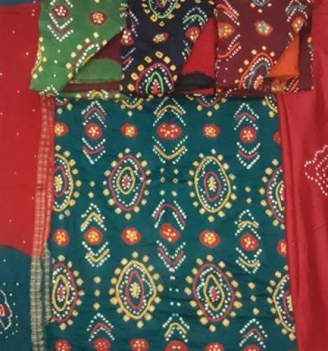 Ladies Handwork Bandhani Dress Material 