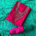 Chanderi Khatali Work Dress Material thumb 2