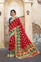 Golden Border Banarasi Silk Sarees thumb 3