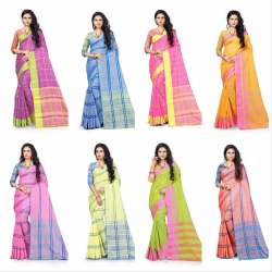 Printed Linen Designer Sarees