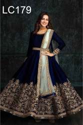 Blue Color Tapeta Silk  Lehenga Choli