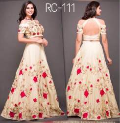 Cream Color Banglori Lehenga Choli.