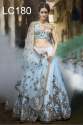 Dashing Sky Blue Color Work Lehenga