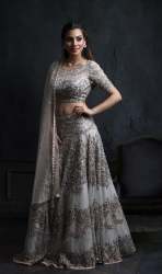 Grey Color  Party Lehanga Choli