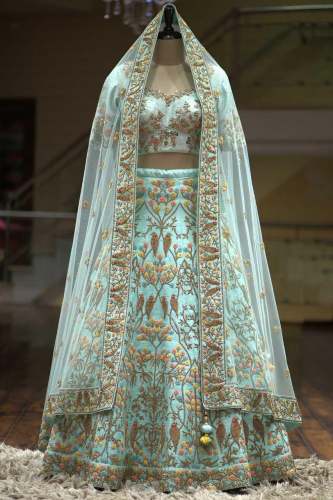 Light Sky Color Lehanga Choli
