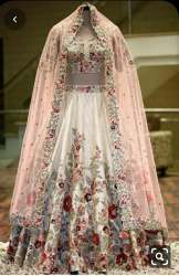 Off white Embroidered Attractive Lehenga Cholli.