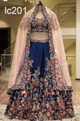 Pink Color Emboradry Designer Lehenga Cholli.