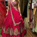 Pink Color Georgette With Lehenga Choli.