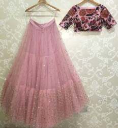 Pink Color Women Wedding Designer Lehenga Choli.