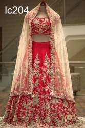 Red Color Banglort Silk Lehanga Choli.