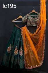 Stunning Green Color  Lehenga Choli.