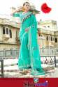 Art Silk Saree With Embroidery Work thumb 3