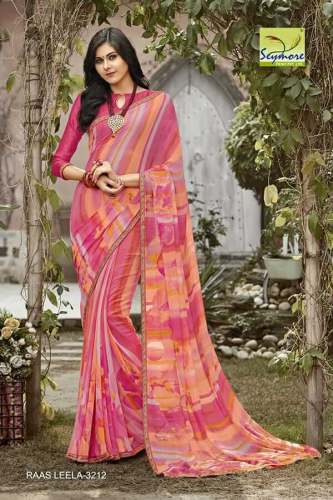 Elegance Border Georgette Saree