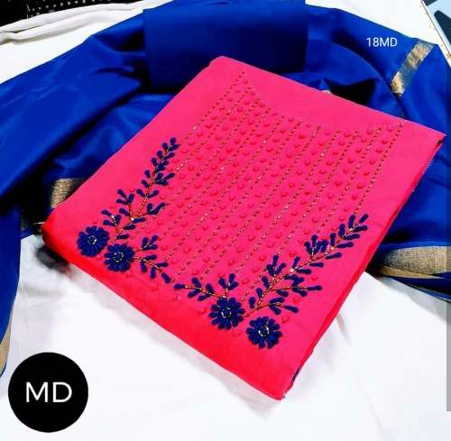 Beautiful dress Material with Handwork in Neck