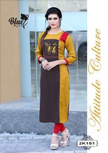 BlueBells Casual Wear Heavy Rayon Kurti