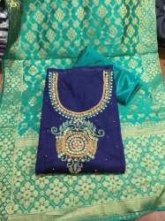 Chanderi Cotton With hand Khatli Work