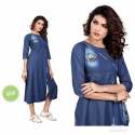 Clemira Presented Denim pure cotton Kurti thumb 1