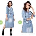 Clemira Presented Denim pure cotton Kurti thumb 2