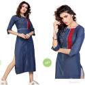 Clemira Presented Denim pure cotton Kurti thumb 3