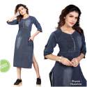 Clemira Presented Denim pure cotton Kurti thumb 5