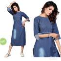 Clemira Presented Denim pure cotton Kurti thumb 7
