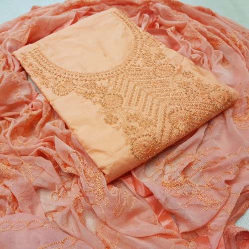 Cotton Dress Material With aari work 
